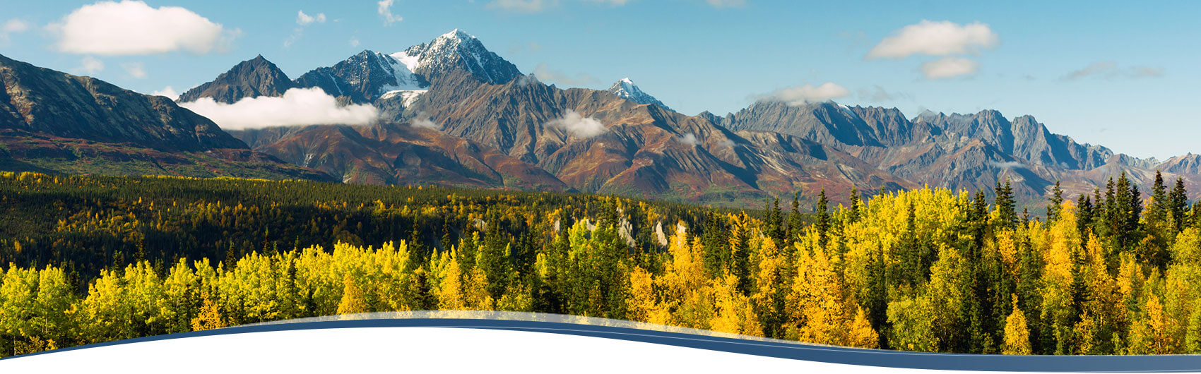 Fall mountain view in Chugach National Forest Alaska